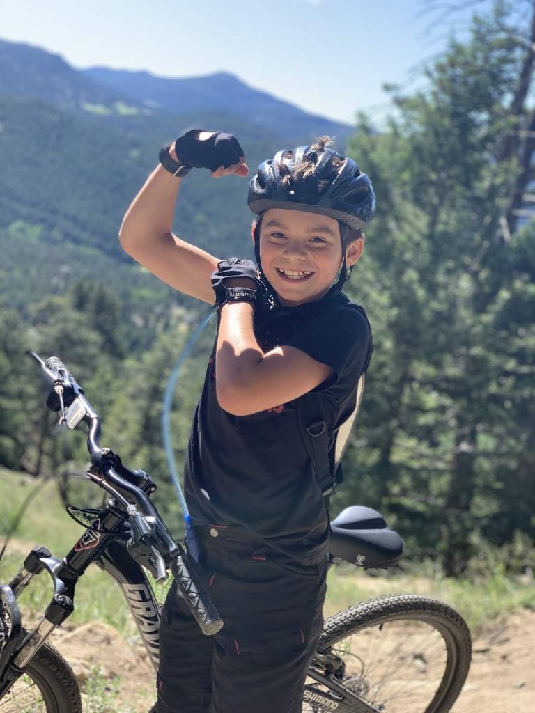 Izak loves the challenge of mountain biking.