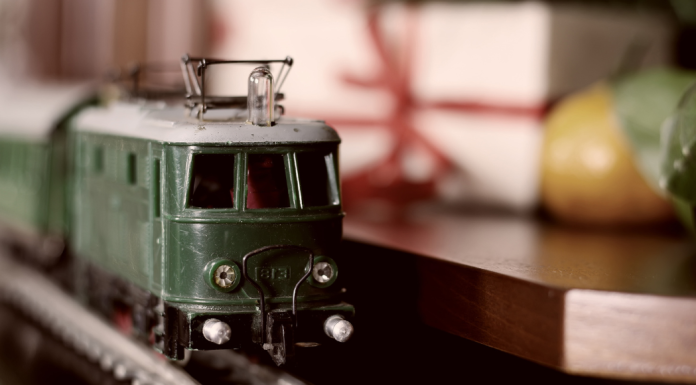 model train on track